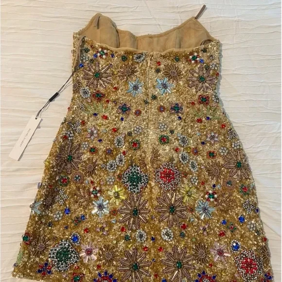 Rachel Gilbert Francesca Strapless Star Mini Dress - Picture 2 of 6